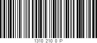 Código de barras (EAN, GTIN, SKU, ISBN): '1310_210_0_P'
