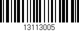 Código de barras (EAN, GTIN, SKU, ISBN): '13113005'
