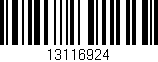 Código de barras (EAN, GTIN, SKU, ISBN): '13116924'