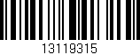 Código de barras (EAN, GTIN, SKU, ISBN): '13119315'