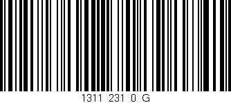 Código de barras (EAN, GTIN, SKU, ISBN): '1311_231_0_G'