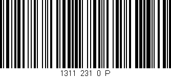 Código de barras (EAN, GTIN, SKU, ISBN): '1311_231_0_P'
