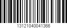 Código de barras (EAN, GTIN, SKU, ISBN): '13121040041366'