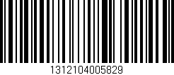 Código de barras (EAN, GTIN, SKU, ISBN): '1312104005829'