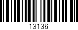 Código de barras (EAN, GTIN, SKU, ISBN): '13136'