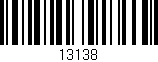 Código de barras (EAN, GTIN, SKU, ISBN): '13138'