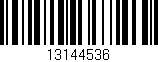 Código de barras (EAN, GTIN, SKU, ISBN): '13144536'