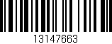 Código de barras (EAN, GTIN, SKU, ISBN): '13147663'