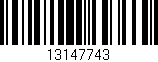 Código de barras (EAN, GTIN, SKU, ISBN): '13147743'