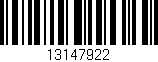 Código de barras (EAN, GTIN, SKU, ISBN): '13147922'