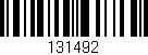 Código de barras (EAN, GTIN, SKU, ISBN): '131492'