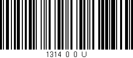 Código de barras (EAN, GTIN, SKU, ISBN): '1314_0_0_U'