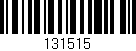 Código de barras (EAN, GTIN, SKU, ISBN): '131515'