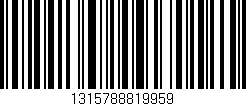 Código de barras (EAN, GTIN, SKU, ISBN): '1315788819959'