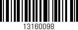 Código de barras (EAN, GTIN, SKU, ISBN): '13160098'