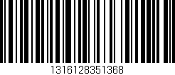 Código de barras (EAN, GTIN, SKU, ISBN): '1316128351368'