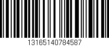 Código de barras (EAN, GTIN, SKU, ISBN): '13165140784587'