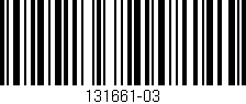 Código de barras (EAN, GTIN, SKU, ISBN): '131661-03'