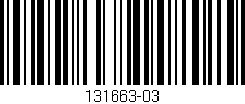 Código de barras (EAN, GTIN, SKU, ISBN): '131663-03'