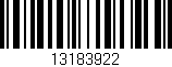 Código de barras (EAN, GTIN, SKU, ISBN): '13183922'