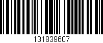 Código de barras (EAN, GTIN, SKU, ISBN): '131839607'