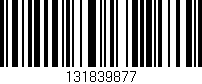 Código de barras (EAN, GTIN, SKU, ISBN): '131839877'