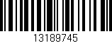 Código de barras (EAN, GTIN, SKU, ISBN): '13189745'