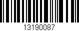 Código de barras (EAN, GTIN, SKU, ISBN): '13190087'