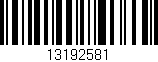 Código de barras (EAN, GTIN, SKU, ISBN): '13192581'