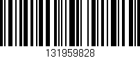 Código de barras (EAN, GTIN, SKU, ISBN): '131959828'
