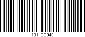 Código de barras (EAN, GTIN, SKU, ISBN): '131/BB048'
