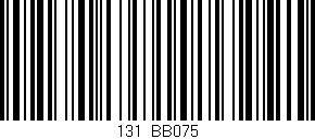 Código de barras (EAN, GTIN, SKU, ISBN): '131/BB075'