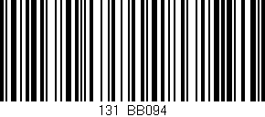 Código de barras (EAN, GTIN, SKU, ISBN): '131/BB094'