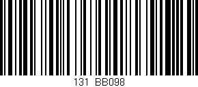 Código de barras (EAN, GTIN, SKU, ISBN): '131/BB098'
