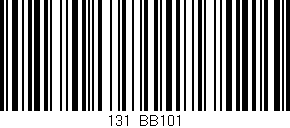 Código de barras (EAN, GTIN, SKU, ISBN): '131/BB101'