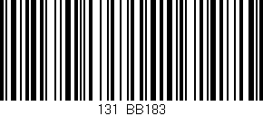 Código de barras (EAN, GTIN, SKU, ISBN): '131/BB183'