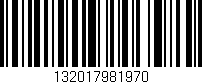 Código de barras (EAN, GTIN, SKU, ISBN): '132017981970'