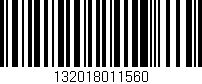 Código de barras (EAN, GTIN, SKU, ISBN): '132018011560'