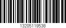 Código de barras (EAN, GTIN, SKU, ISBN): '13205119538'