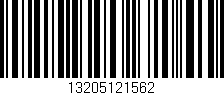 Código de barras (EAN, GTIN, SKU, ISBN): '13205121562'