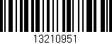 Código de barras (EAN, GTIN, SKU, ISBN): '13210951'