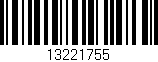 Código de barras (EAN, GTIN, SKU, ISBN): '13221755'
