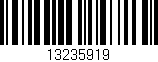 Código de barras (EAN, GTIN, SKU, ISBN): '13235919'