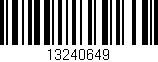 Código de barras (EAN, GTIN, SKU, ISBN): '13240649'