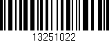 Código de barras (EAN, GTIN, SKU, ISBN): '13251022'