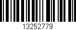 Código de barras (EAN, GTIN, SKU, ISBN): '13252779'