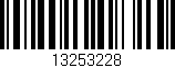 Código de barras (EAN, GTIN, SKU, ISBN): '13253228'