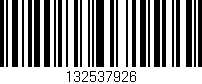 Código de barras (EAN, GTIN, SKU, ISBN): '132537926'