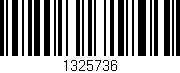 Código de barras (EAN, GTIN, SKU, ISBN): '1325736'