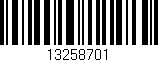 Código de barras (EAN, GTIN, SKU, ISBN): '13258701'